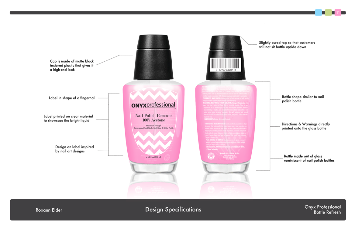 onyx nail polish remover package bottle redesign nail polish