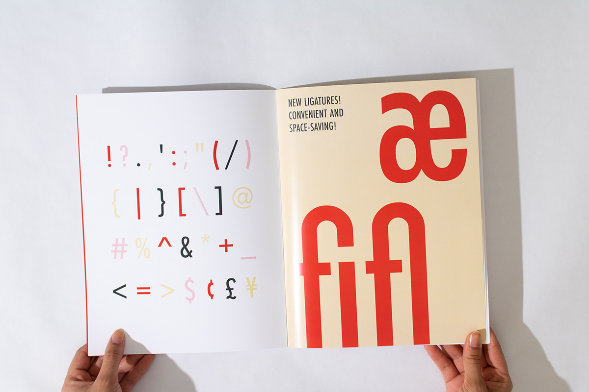 type Type Specimen specimen Futura condensed 1950s Advertising  typography   graphic design 