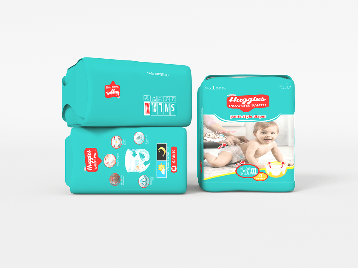 Pampers packaging design brand identity package product Packaging Mockup adobe illustrator Social media post Graphic Designer