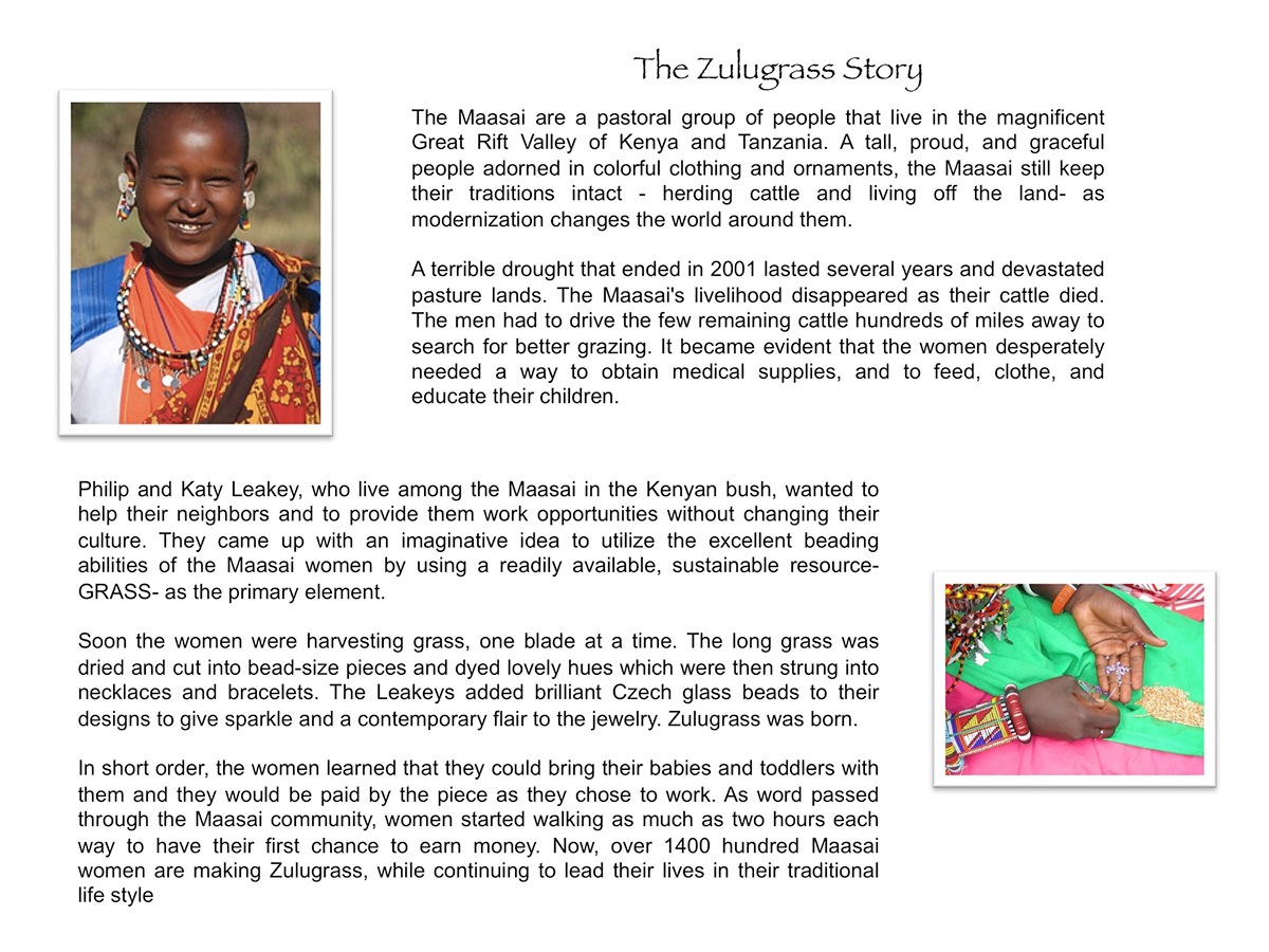 zulugrass zuluwood fair trade Sustainability katy leakey Maasai