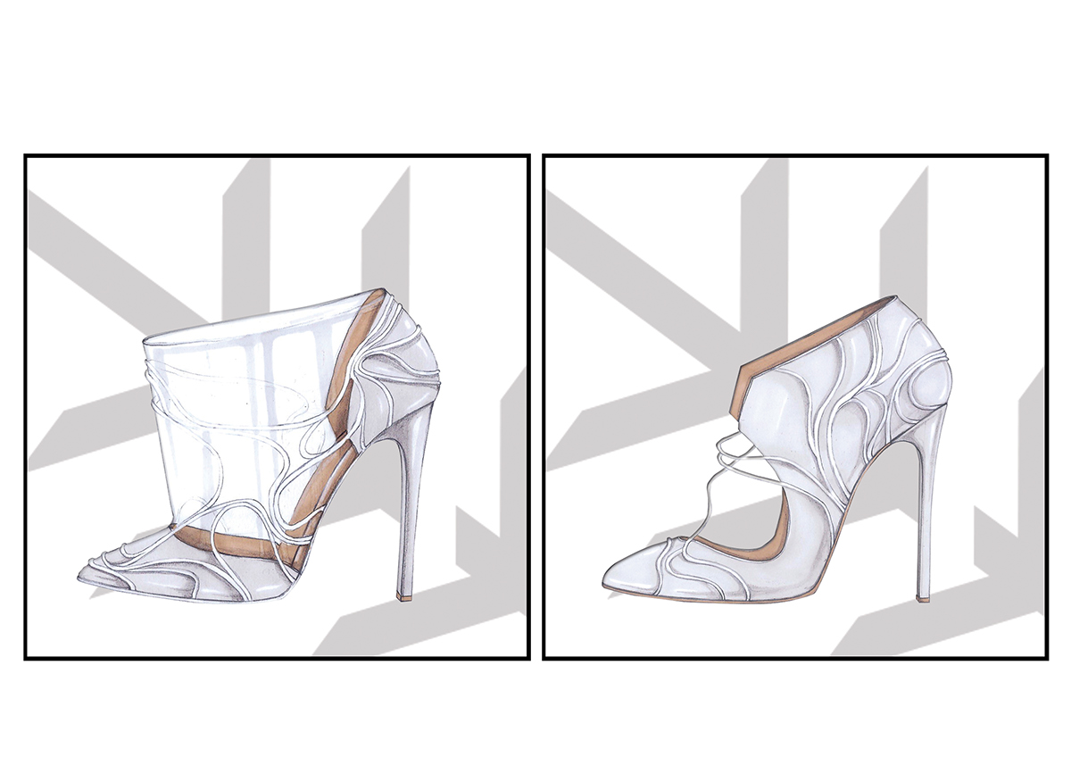 shoe footwear high heels Aurora Borealis White Shoes bridal Northern Lights