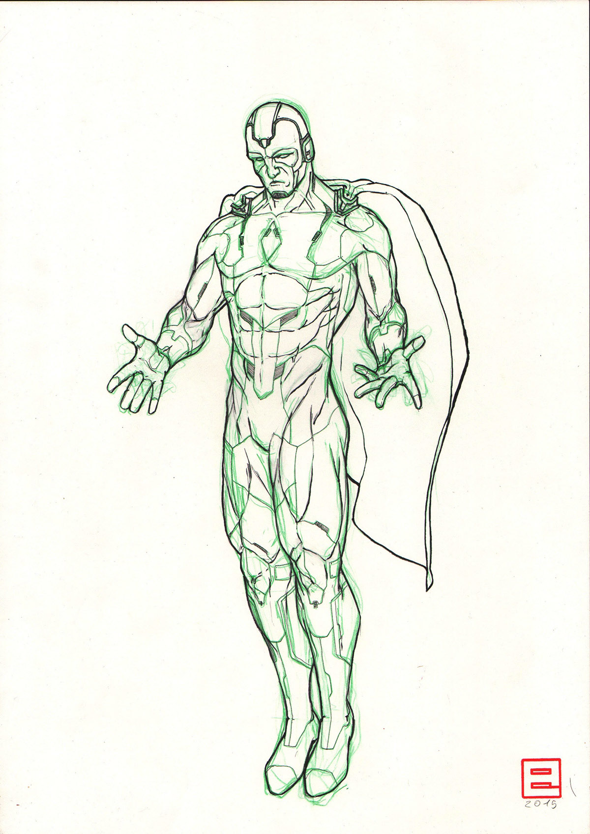 SuperHero concept sketch Character drawings