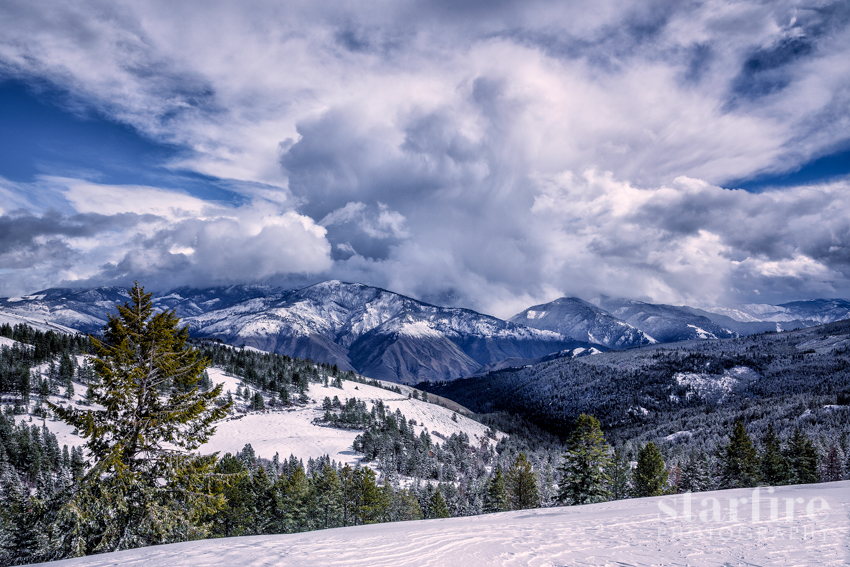 starfire photography Nature beauty Landscape mountains snow clouds green White blue Idaho