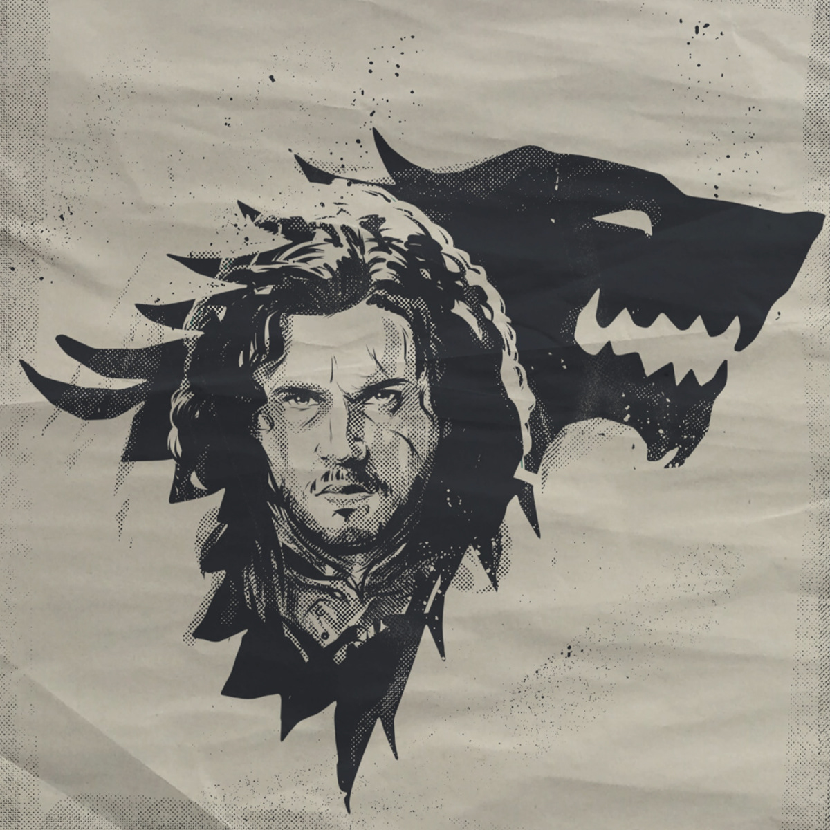 Arya Stark  Character design  Digital Art  digital illustration Drawing  game thrones House of the Dragon Jon Snow Stark vector