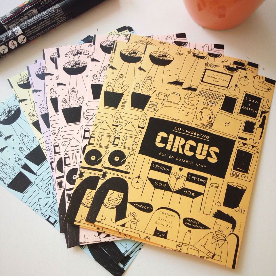 Circus lara luis flyers flyer poster Co Working