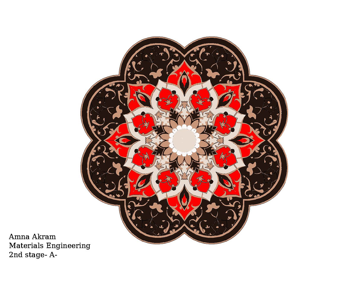 AutoCAD 2D taj mahel symmetry Islamic Geometry