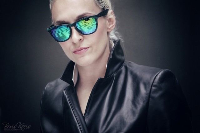 editorial INVU Sunglasses frajle bend band boris kocis girl modern Chick cool city matrix neon eyewear