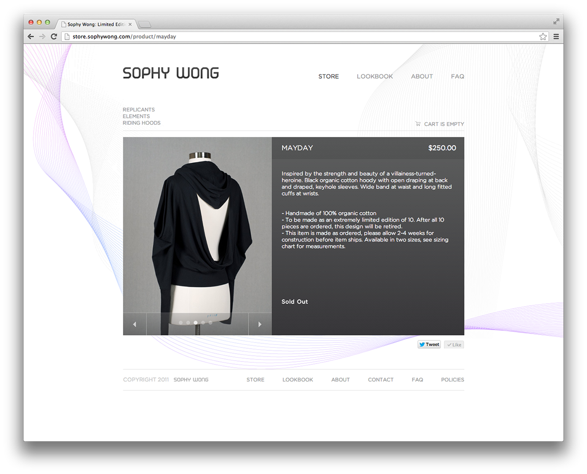 Website apparel Clothing Line