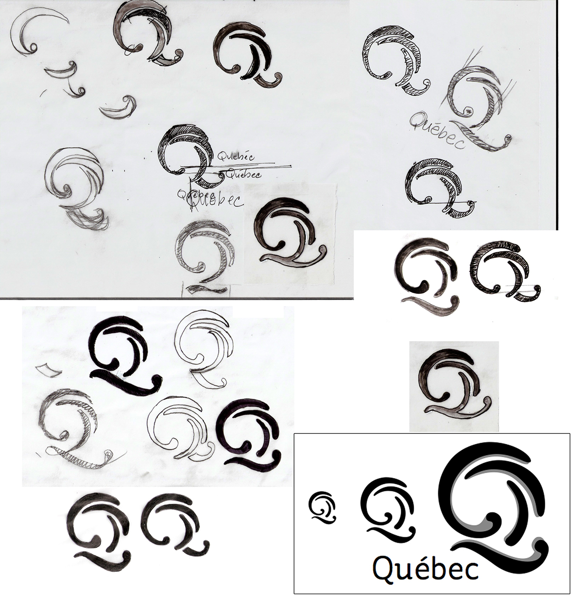 Quebec  quebec Canada city identity manual business card envelope French bilingual International letterhead logo letter