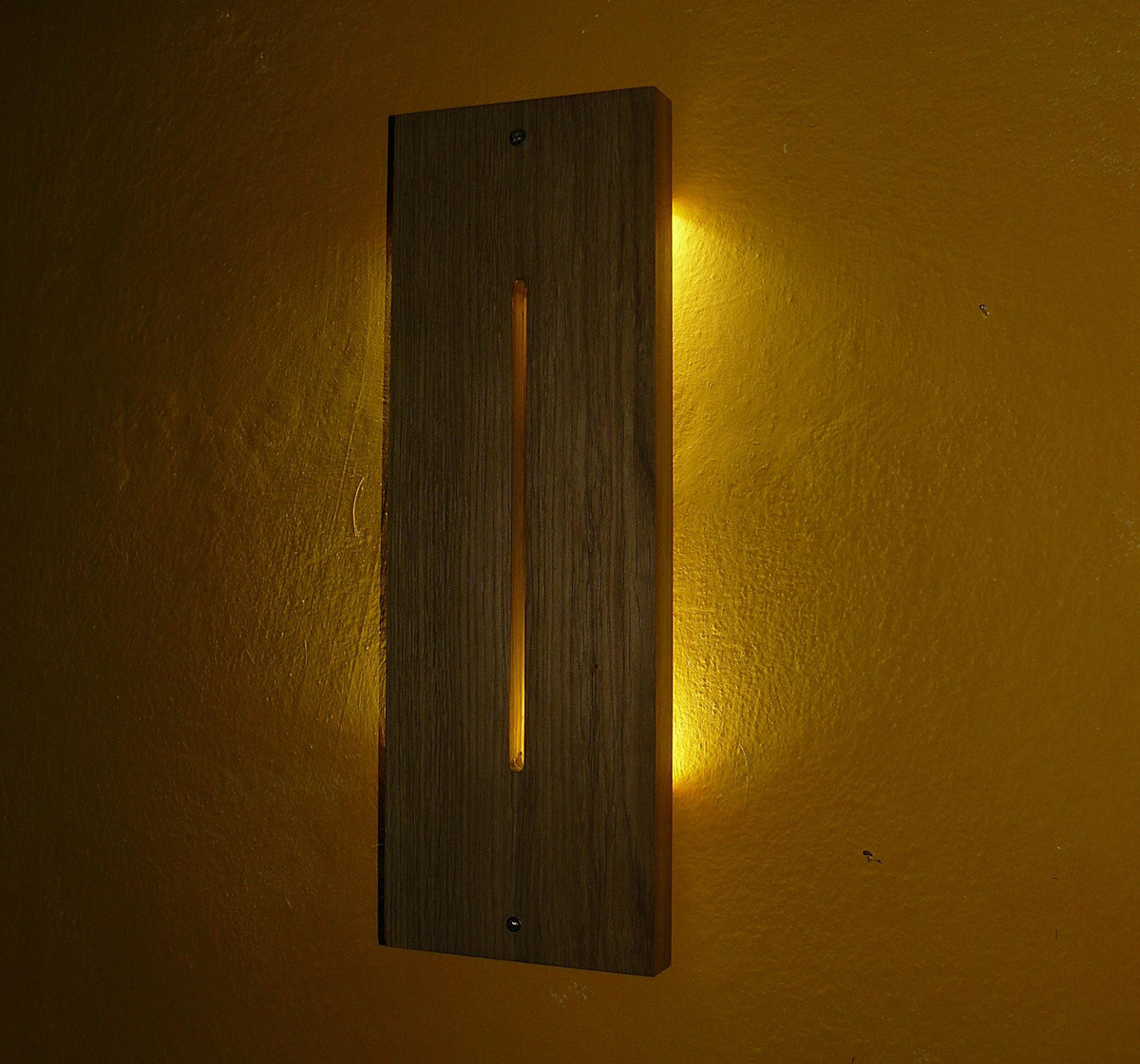 Wood wall lamps