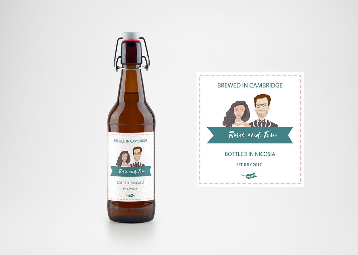 Adobe Portfolio beer Label design brand wedding