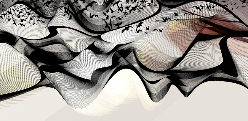 wind stroke Wired abstract ILLUSTRATION  digital art