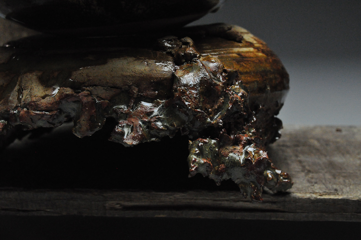 fungus  clay  wheelthrowing  pottery  teapot  pots  texture   earth Cracks  rust