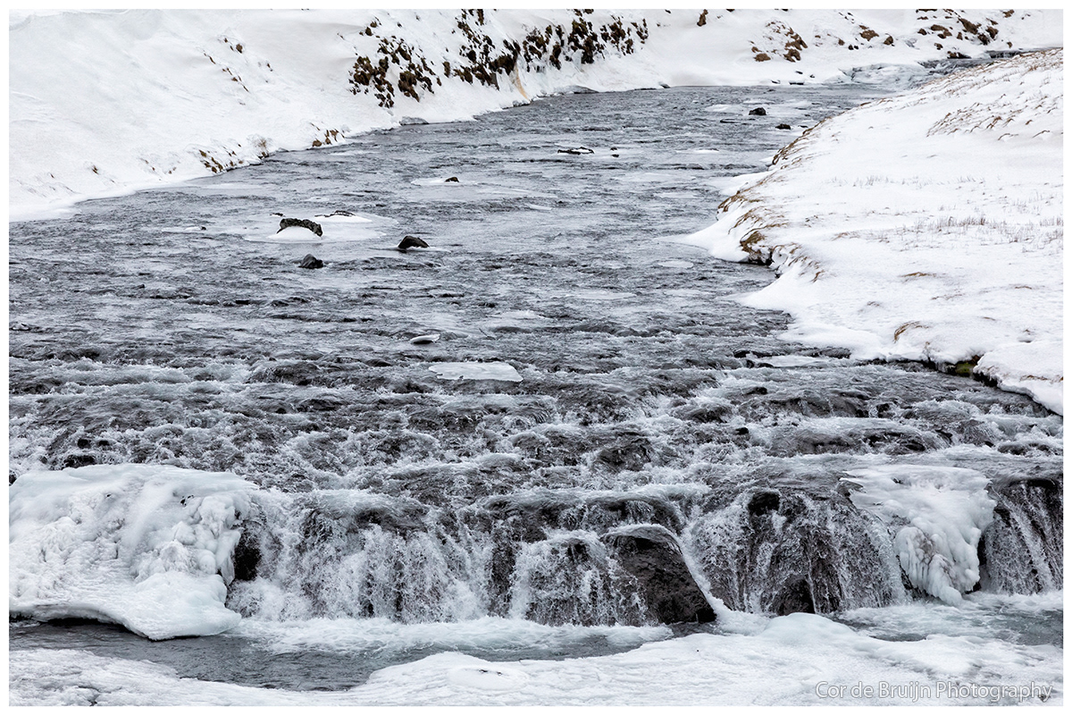 snow winter iceland Landscape Nature mountains waterfall river ice water