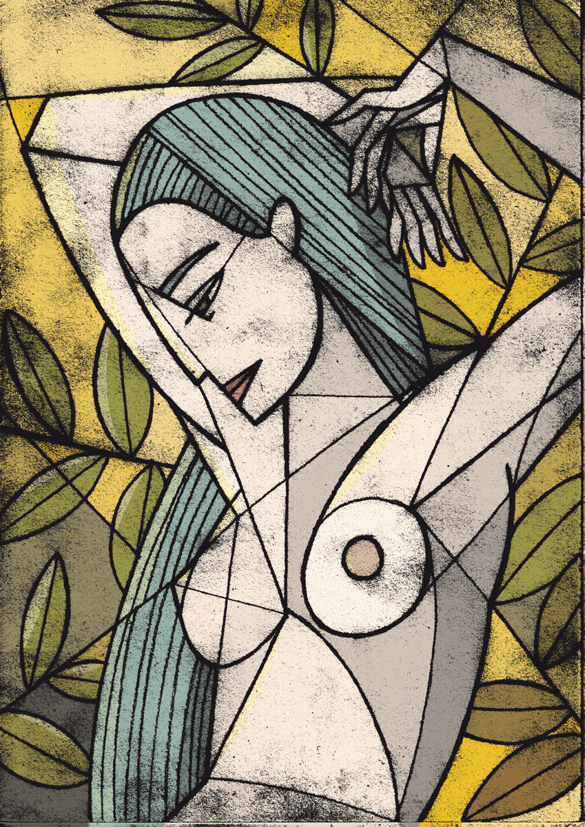 cubism nudes women drawings