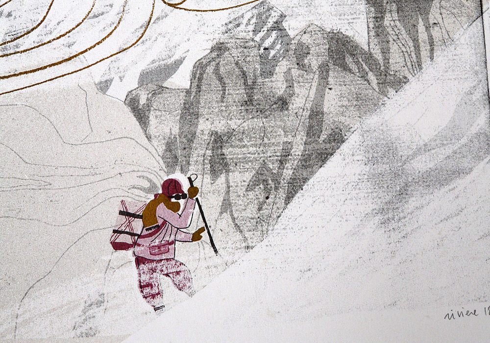 risograph Risographie print affiche impression mountain montagne everest climb alpiniste alpinisme