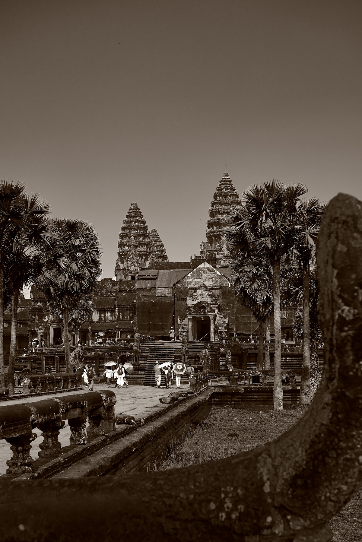 Angkor Wat Cambodia Siem Reap sepia nikon D810 Travel ruins