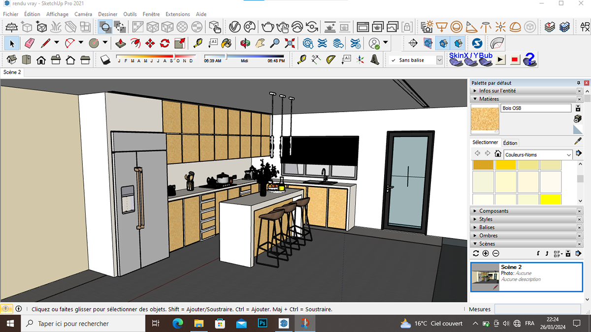 design Rending kitchen interior design  visualization vray architecture SketchUP 3D modern