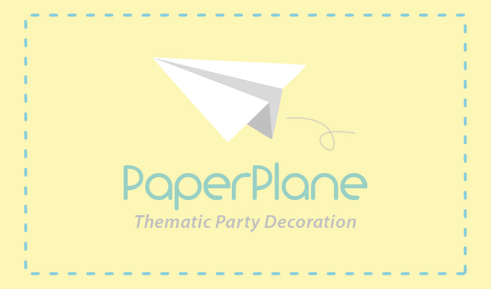 Paperplane decoration logo namecard businesscard