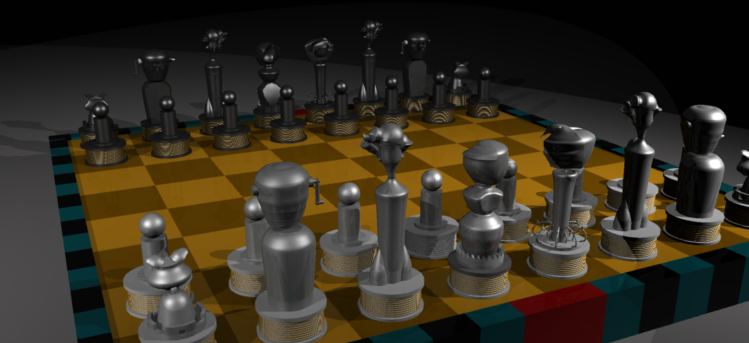 Tabuleiro de Xadrez FMU chess product design game Renders