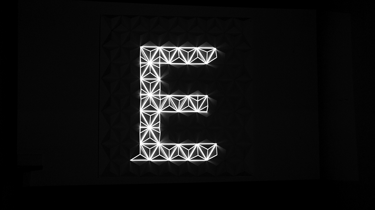 abstract Minimalism cinema 4d projection mapping font video mapping Mapping projection light typo illusion 3d Mapping installation sculpture tetrahedron