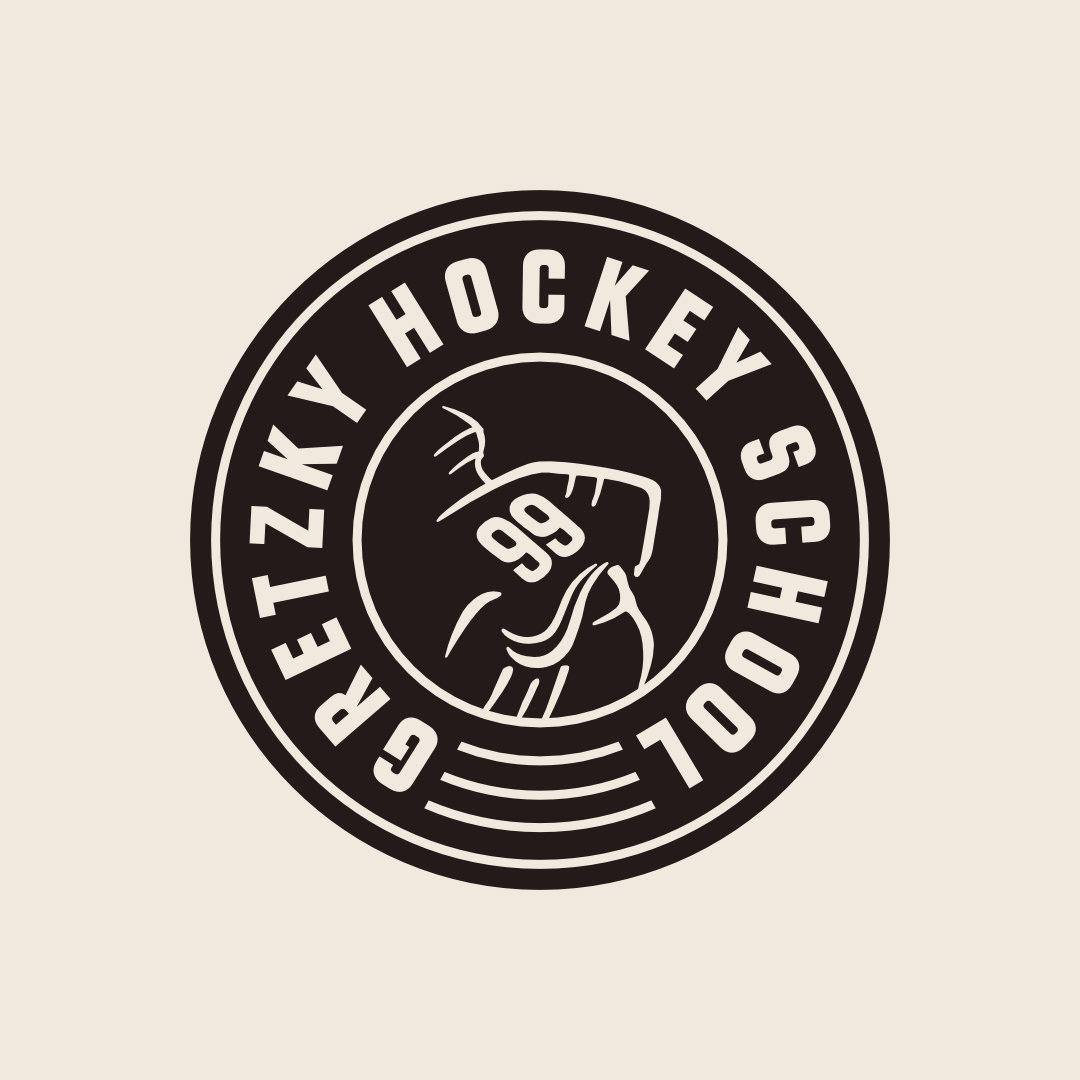 Badge design Gretzky hockey Logo Design Retro Sports Design