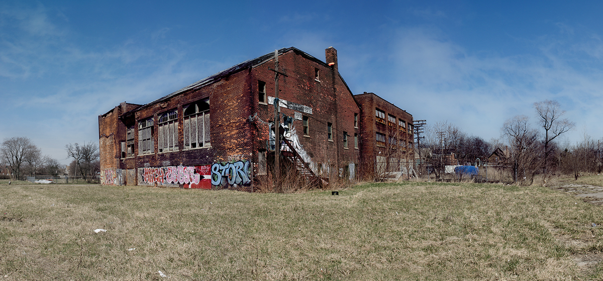 detroit panorama finale hand stiched creative Urban Urban Decay Nature Location Scouting long expoaure multiple frames