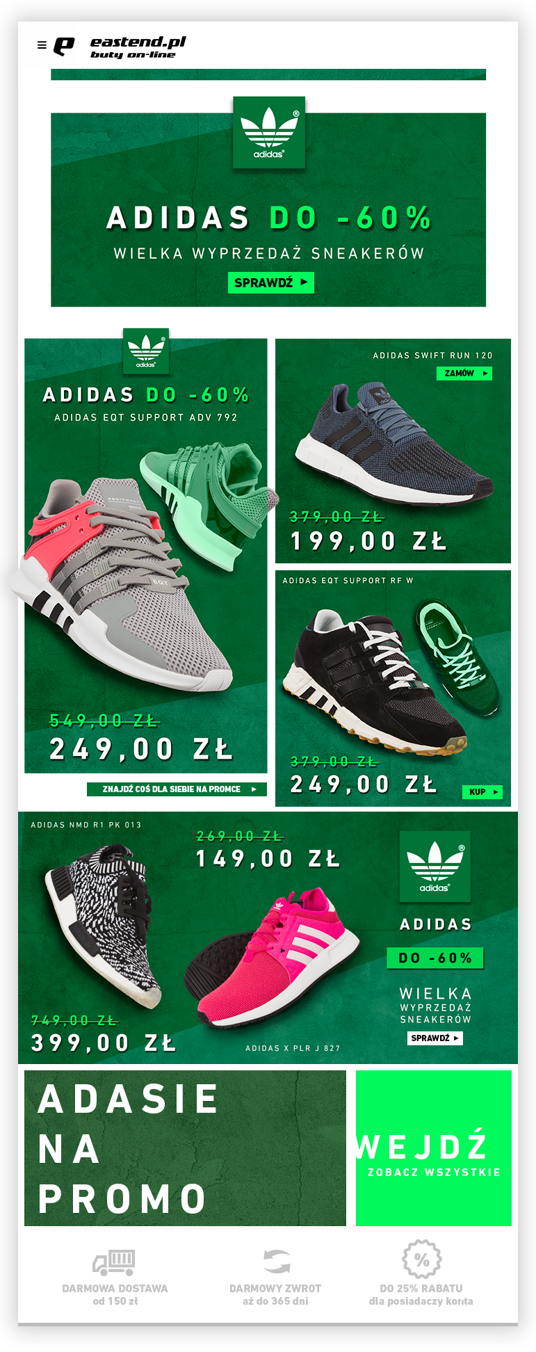 Eastend adidas marketing   campaign brand facebook ads mailing sneakers