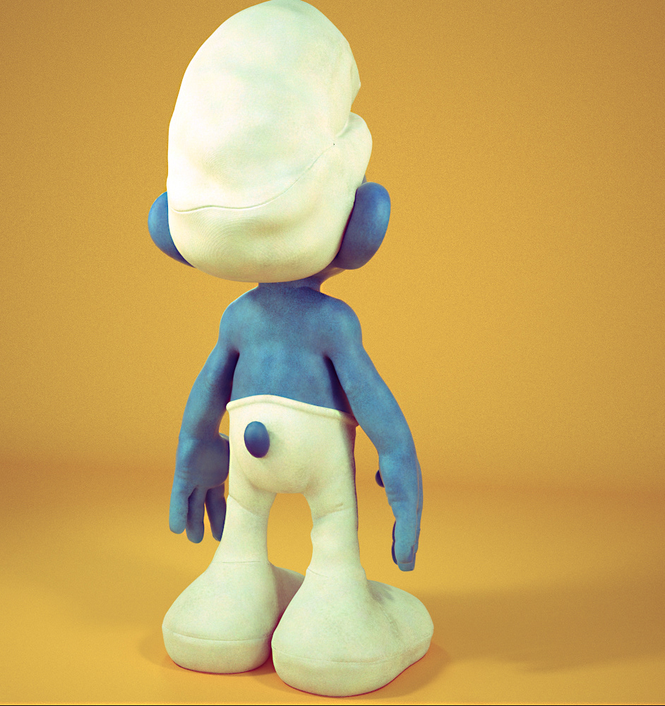 3D smurfs poly modelling  Character Modelling