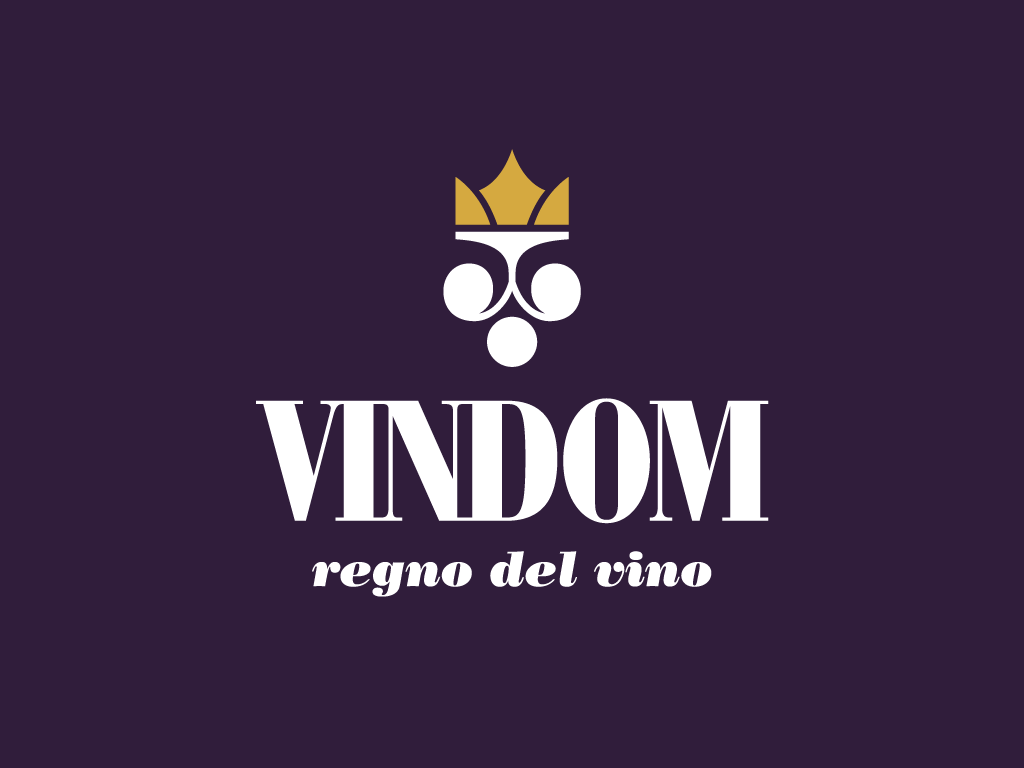 vindom regno vino wine kingdom asti italian cerrapio identity logo minimal grapes textures crown king
