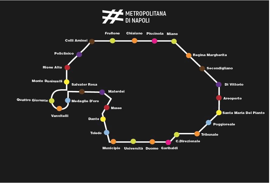 metro NAPOLI wayfinding graphic design  customers experience