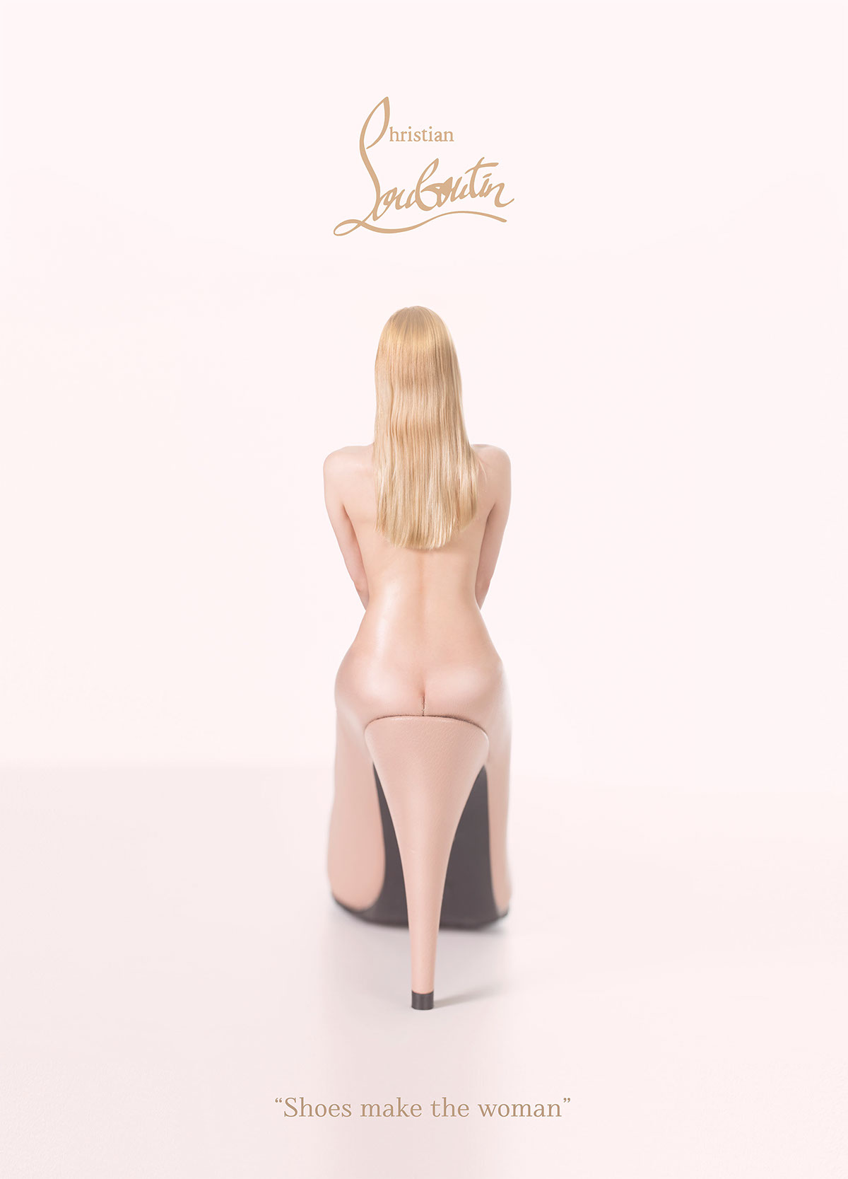 womna shoes christianlouboutin Advertising  creative print ad idea ArtDirection campaign