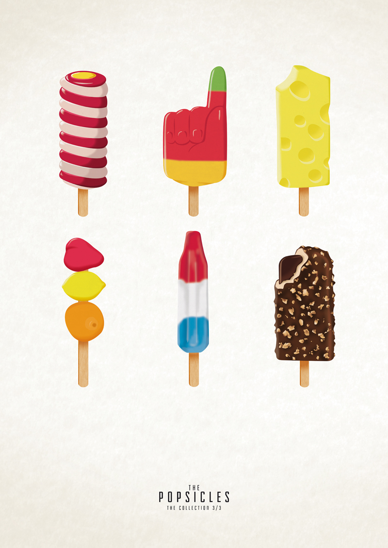 illustrating drawings illustrations Popsicles ice cream paper texture vintage