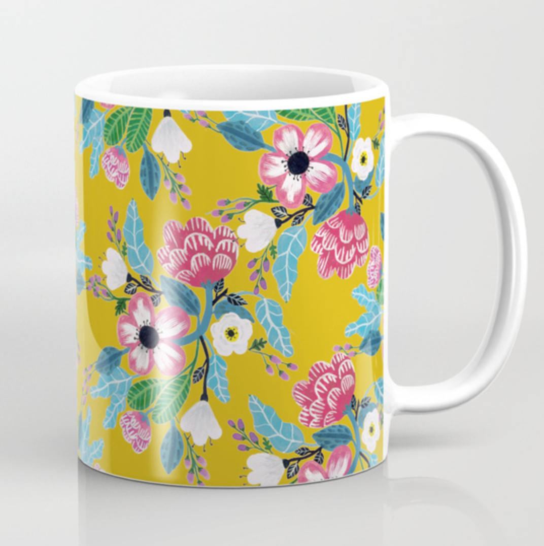 gouache textile design  Surface Pattern design pattern design  Illustrator floral floral pattern Flowers Nature
