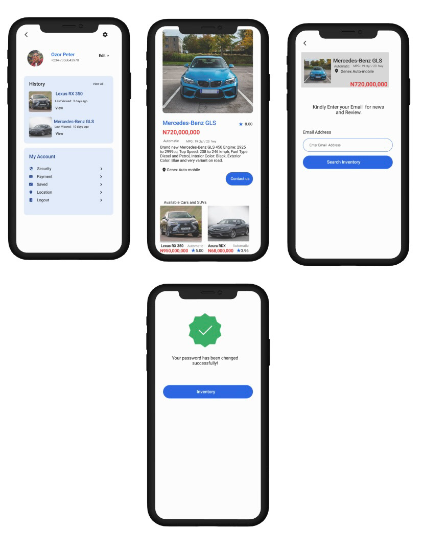 Mobile app product design  Car Buying App