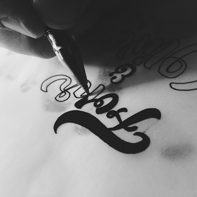 lettering calligraffity design paint colapen brushpen pen parallel Pilot Script alphabet letter