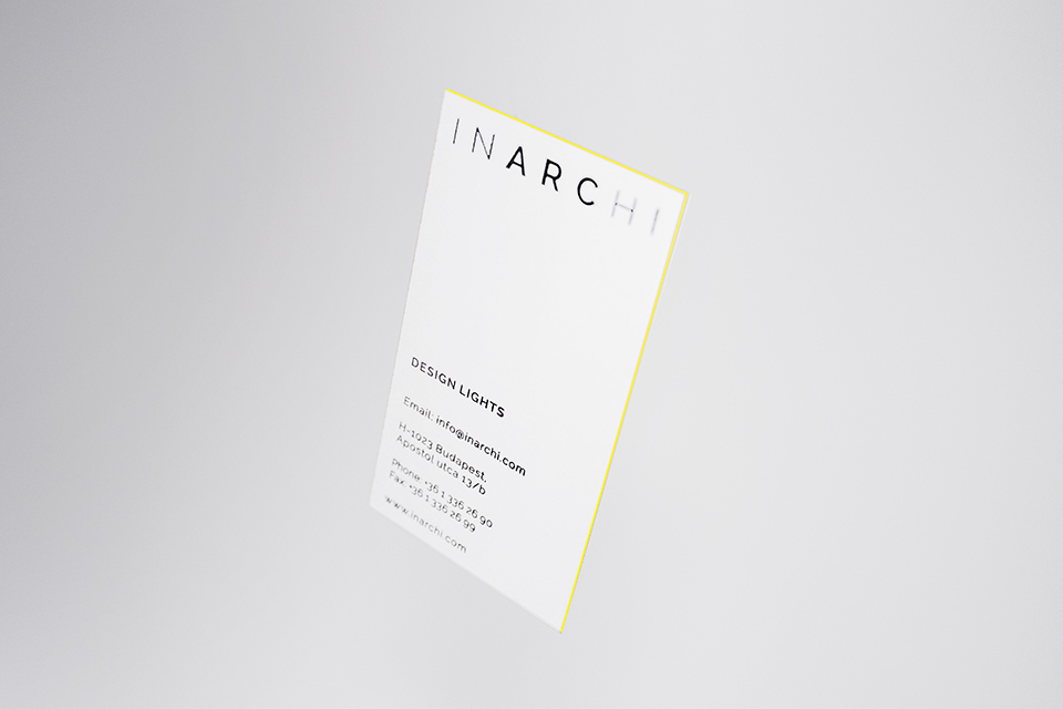 lamps Lamp inarchi minimal lights simplicity yellow black and white business card embrossing print