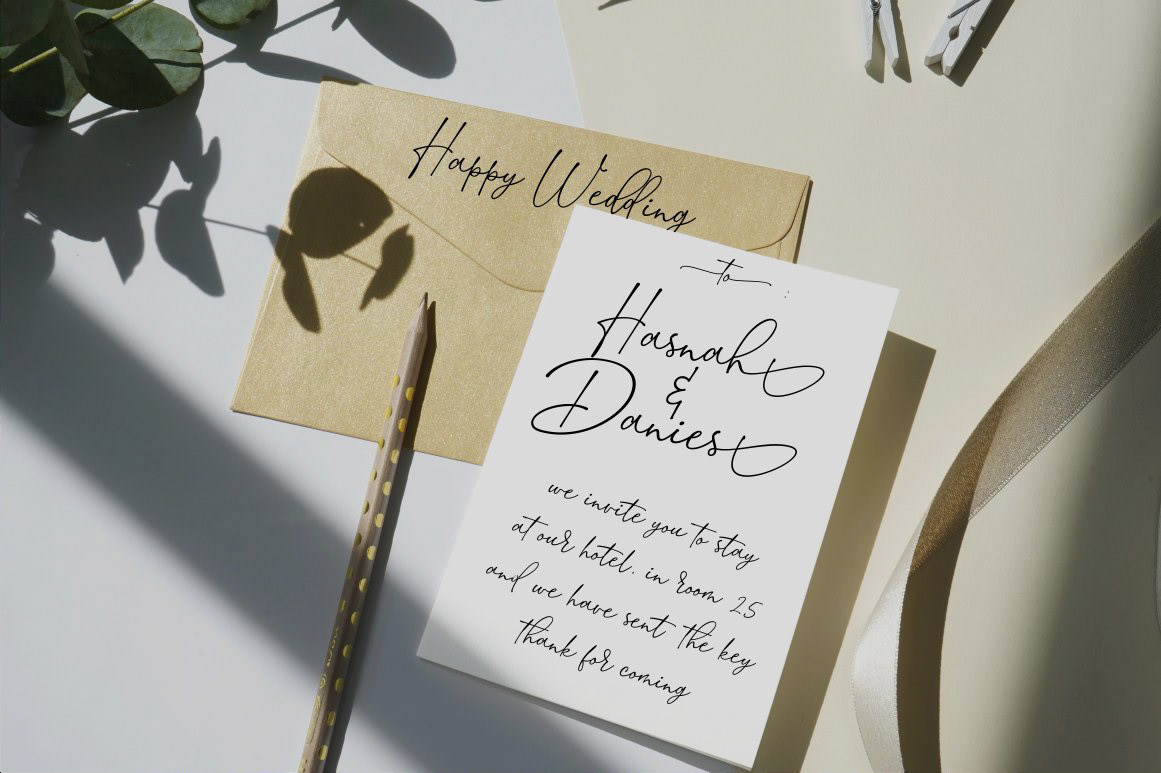 signature handwritten Typeface Script font modern mother day valentine Invitation wedding