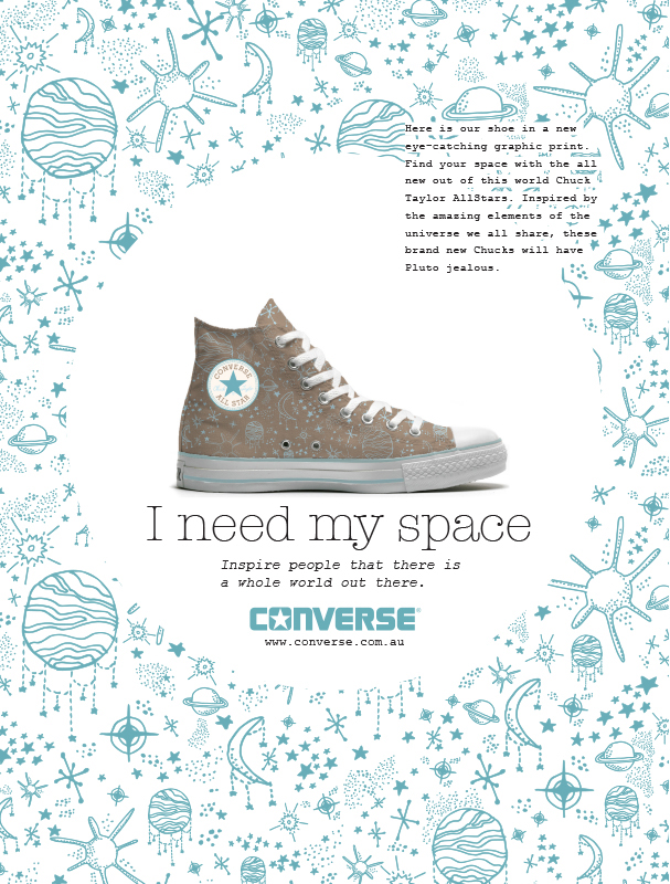 converse Chuck Taylors shoes Style Space  design phone case Magazine Ad galaxy stars all star