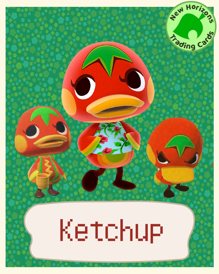 Animal Crossing game photoshop trading cards