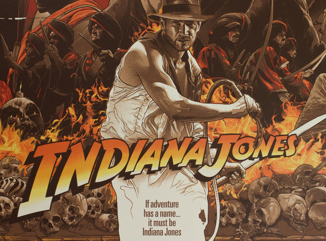 Gabz Grzegorz Domaradzki indiana jones screen print poster ILLUSTRATION  Harrison Ford bottleneck gallery