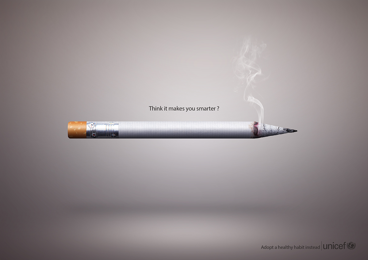 cigarettes pencil packet art manipulation graphic