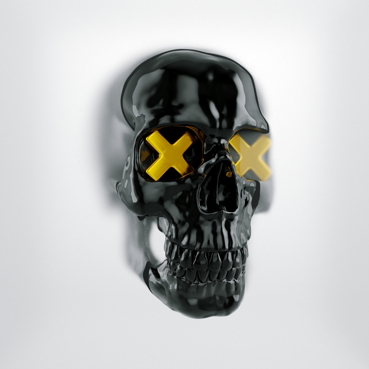 skull skulls animation  cinema 4d design motion graphic corona fog music