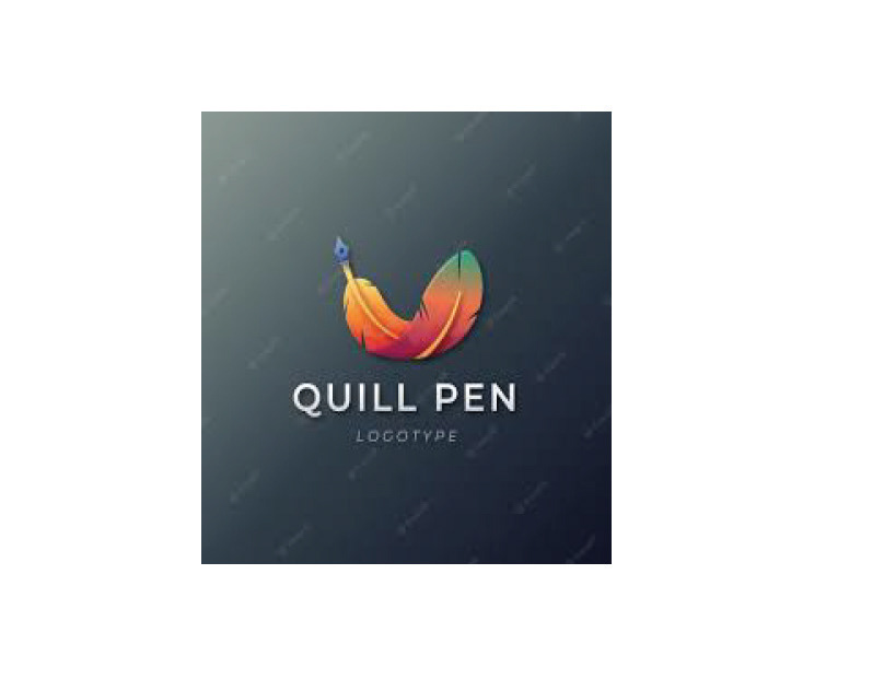 quill pen old school Retro Logo Design