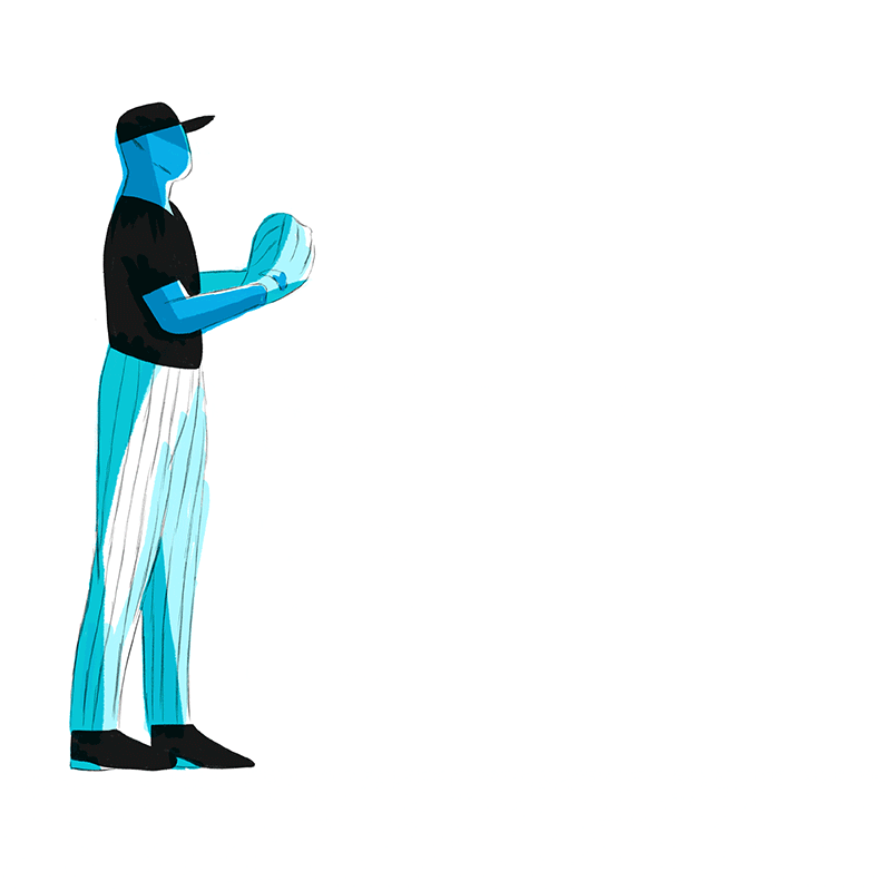 Rebekka Dunlap ILLUSTRATION  gif animation  Dontrelle Willis baseball sports Bleacher Report pitcher