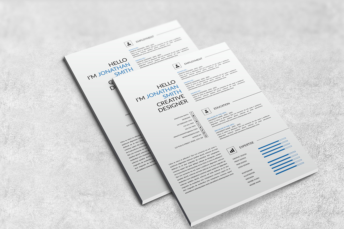 resum  resume design clean minimal professional cv design