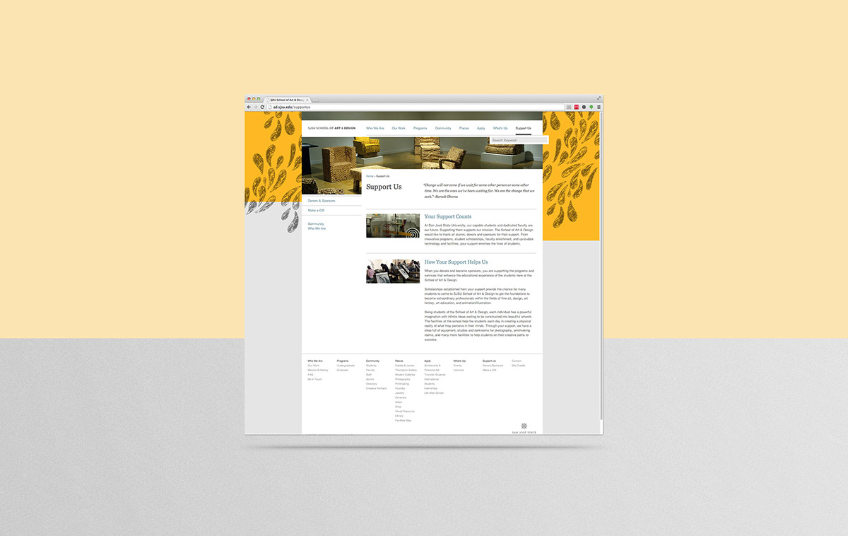school website Website front-end development visual design