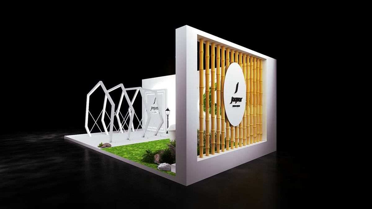 3D design setup Exhibition  stall premium luxury