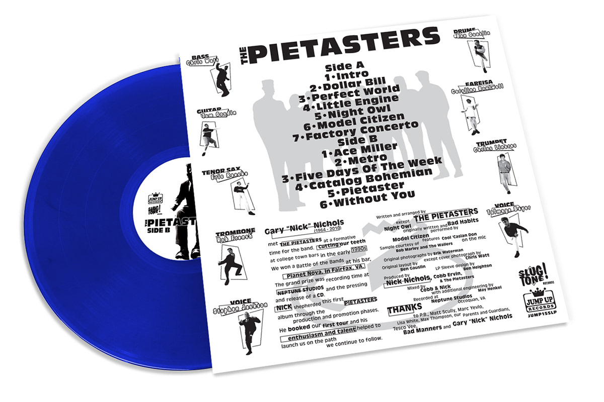 Pietasters ska music vinyl LP LP sleeve Layout typography   Packaging