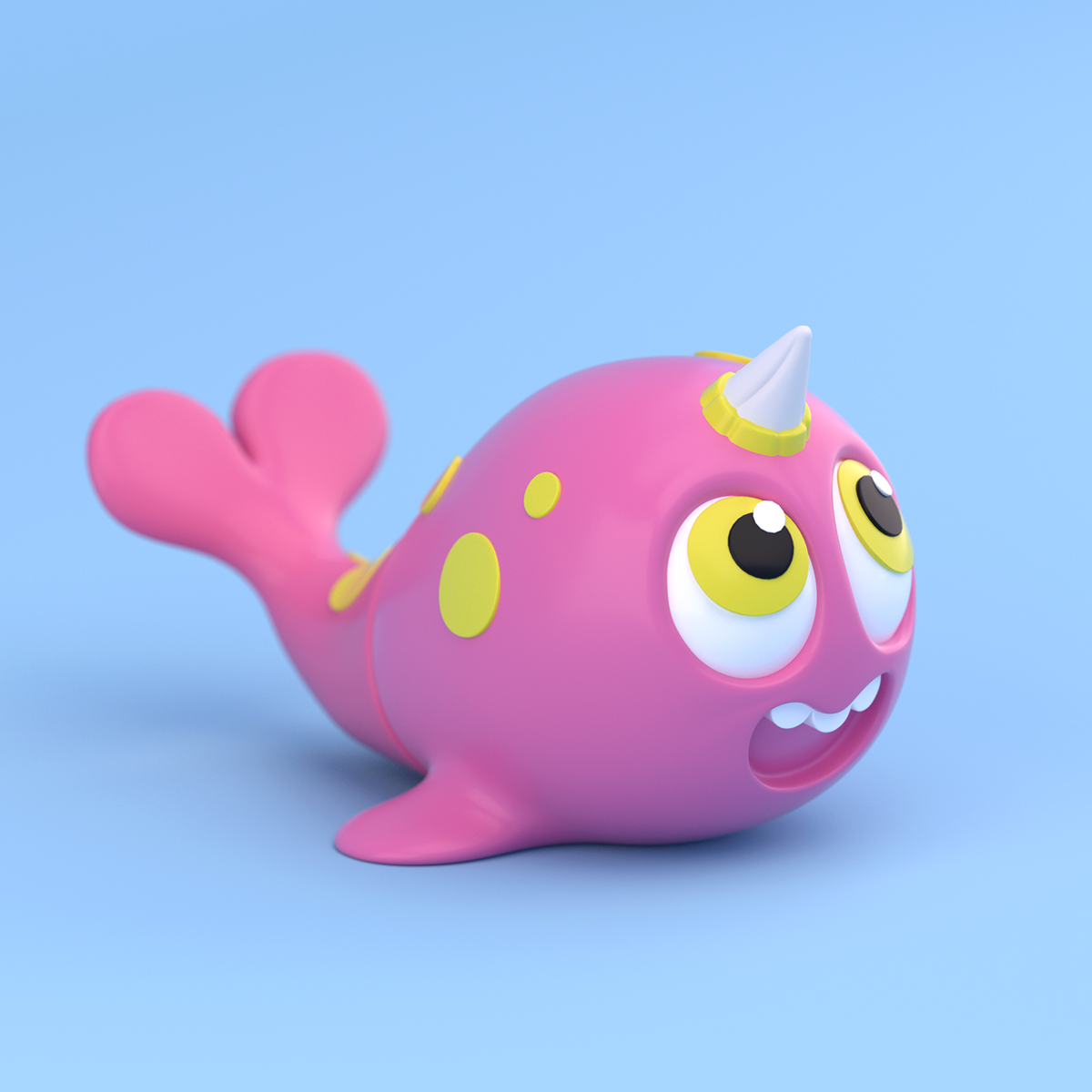 toys octopus narwhale 3D 3d modeling 3D Rendering vr AR